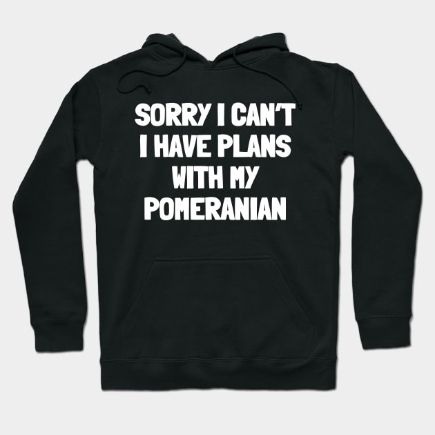 Sorry i can't i have plans with my pomeranian Hoodie by White Words